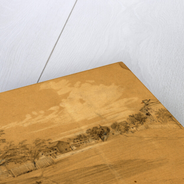 Entrance to Gettysburg, sharpshooting from the houses, 1863 July by Alfred R Waud