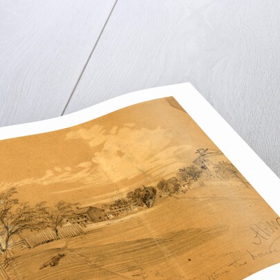 Entrance to Gettysburg, sharpshooting from the houses, 1863 July by Alfred R Waud