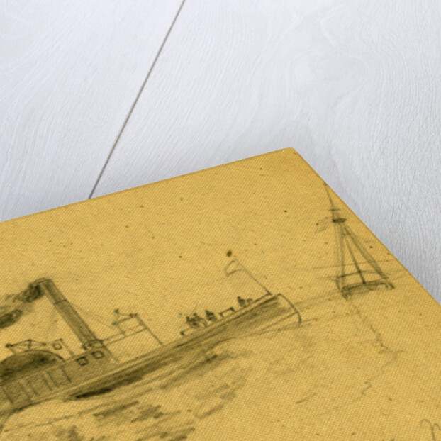 Quartermasters Tugboat Sykes, carrying mail off Mobile by Alfred R Waud