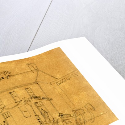 The Owen's House, Wash. D, 1865, assassination of Lincoln by Alfred R Waud