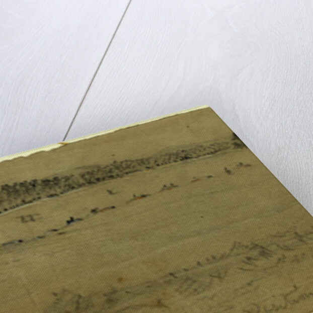 Rebel line on the left at the railroad cutting. Mine Run, opposite Warrens last position, 1863 December by Alfred R Waud