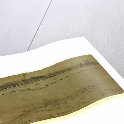 Rebel line on the left at the railroad cutting. Mine Run, opposite Warrens last position, 1863 December by Alfred R Waud