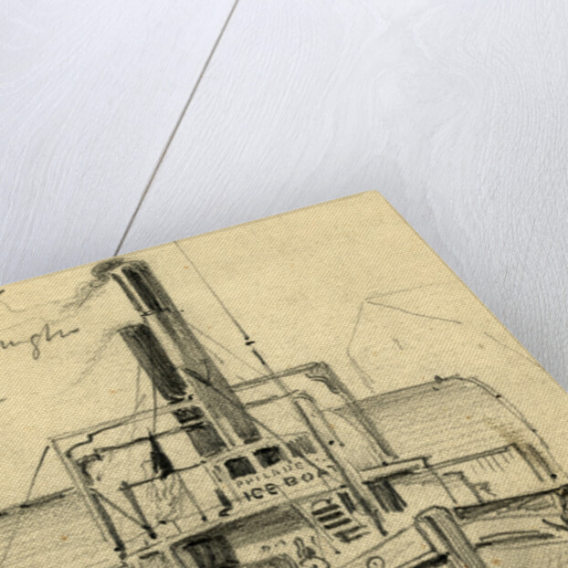 Phila. Ice Boat. Navy Yard. Washington DC May 23/61, 1861 May 23 by Alfred R Waud