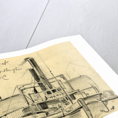 Phila. Ice Boat. Navy Yard. Washington DC May 23/61, 1861 May 23 by Alfred R Waud