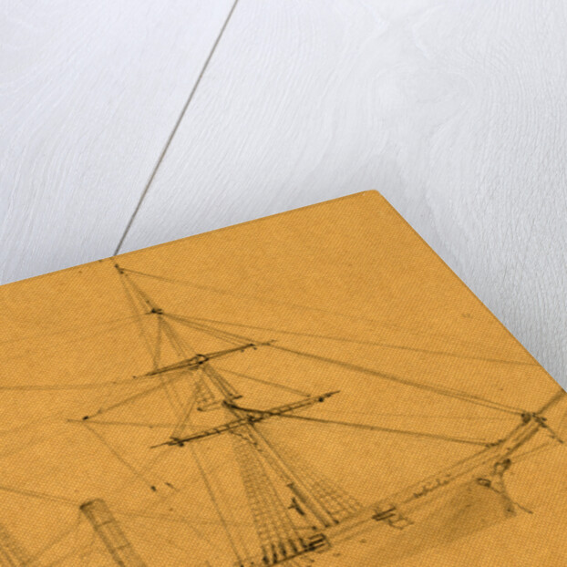 Pocohontas, broadside view of steam frigate, 1860-1865 by Alfred R Waud