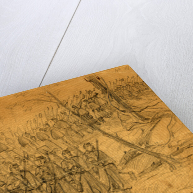 Going to the trenches, a sketch in Camp Winfield Scott. Before Yorktown, 1862 May by Alfred R Waud