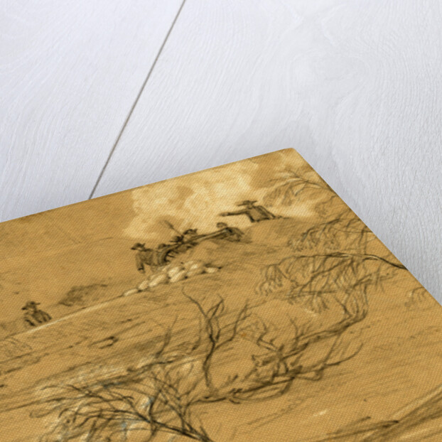 Portion of Rebel battery at Wynns Mill. The gun which wounded Lieut. Wagner. Topographical Engineer, 1862 ca. April by Alfred R Waud