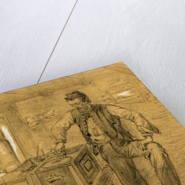 Signal Telegraph Machine and operator, Fredericksburg, 1862 ca. December by Alfred R Waud