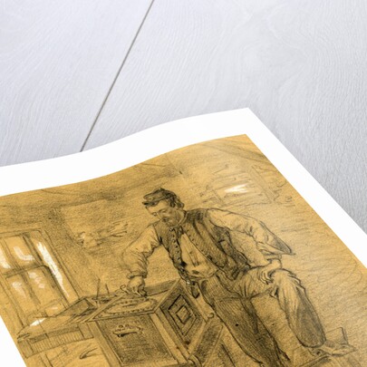 Signal Telegraph Machine and operator, Fredericksburg, 1862 ca. December by Alfred R Waud