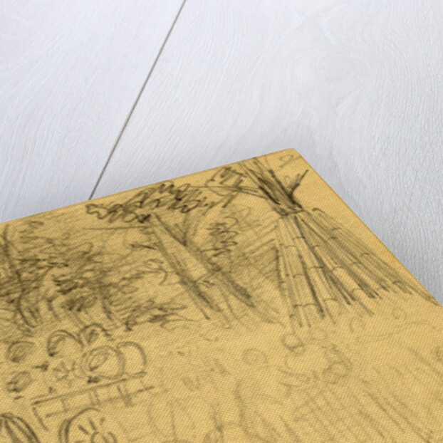 Making Gabions and fascines, 50th N.Y. Engineers by Alfred R Waud