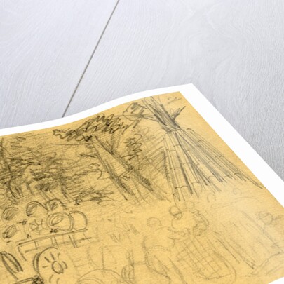 Making Gabions and fascines, 50th N.Y. Engineers by Alfred R Waud