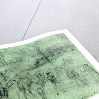 Collecting forage. Escort skirmishing n. Harrison, 1864 October by Alfred R Waud