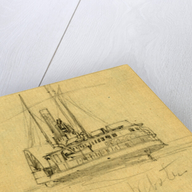 Danl Webster army mail boat on James river, 1860-1865 by Alfred R Waud