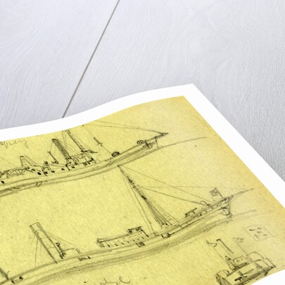 Sketches of four ships by Alfred R Waud