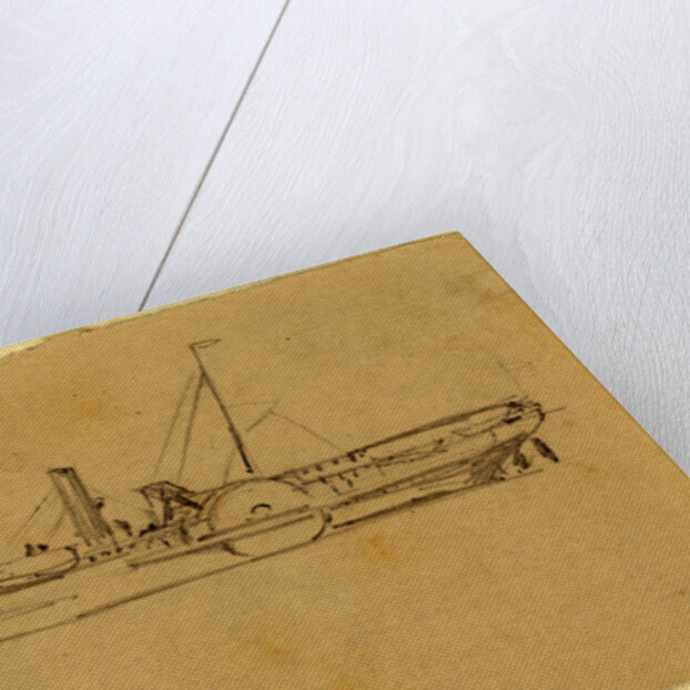 A steamship, Broadside view, 1860-1865 by Alfred R Waud