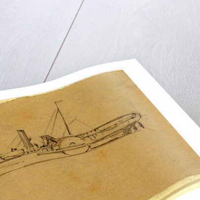 A steamship, Broadside view, 1860-1865 by Alfred R Waud