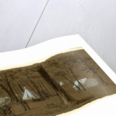 Scene in the camp of the Washington Greys. 8th N.Y.S.M, 1861 ca. April-August by Alfred R Waud