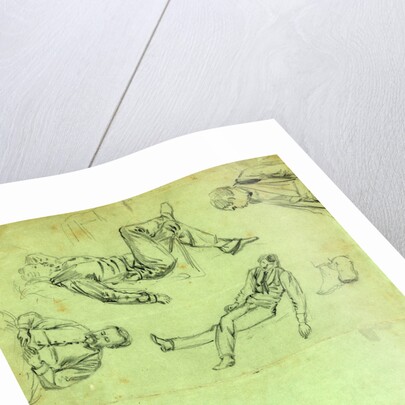 Sketches of figures in repose, 1865 by Alfred R Waud