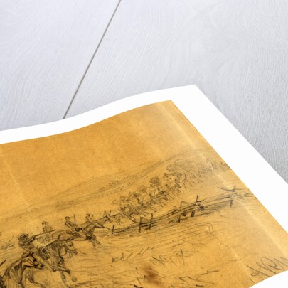 Pleasontons Cavalry deployed as skirmishers by Alfred R Waud