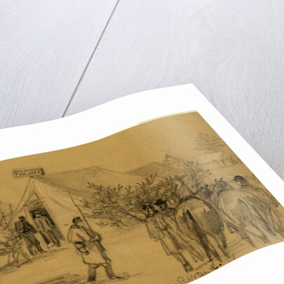 Army Mail leaving Hd.Qts. Post Office. Army Potomac by Alfred R Waud