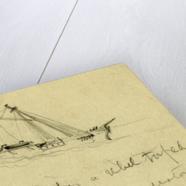 Destruction of Housatonic by a rebel torpedo. Feb. of 17 1864. Charleston by Alfred R Waud