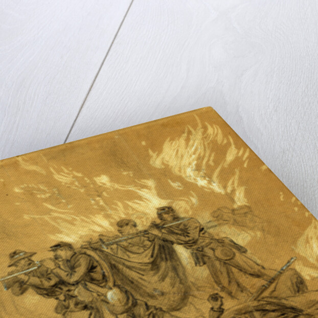 Wounded escaping from the burning woods of the Wilderness by Alfred R Waud