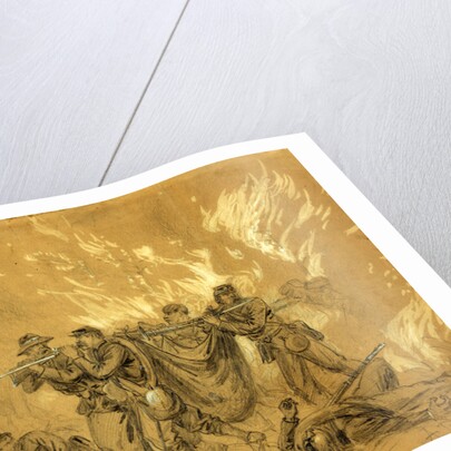 Wounded escaping from the burning woods of the Wilderness by Alfred R Waud