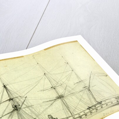 Danish Frigate 1861, Newport News, Zeeland by Alfred R Waud