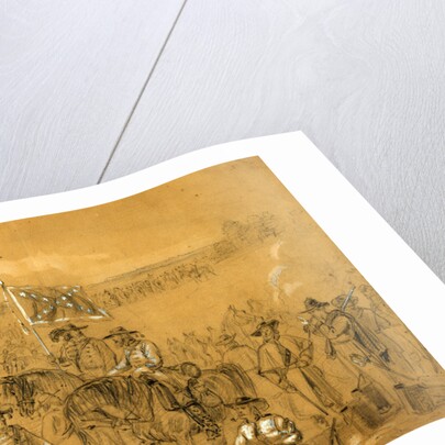 The 1st Virginia Cavalry at a halt by Alfred R Waud