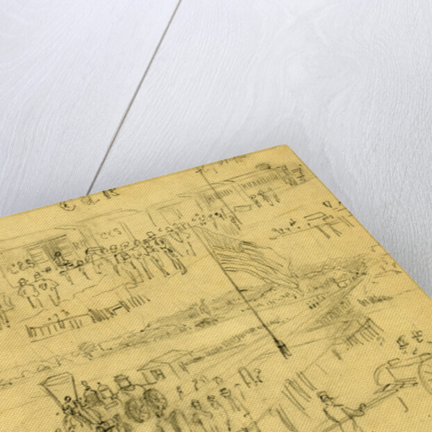 Two sketches of a depot on the Charleston & Savannah Railroad by Alfred R Waud