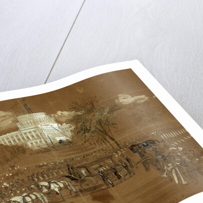 Funeral of Col. Vosburgh. The Hearse approaching the R.R. Depot by Alfred R Waud