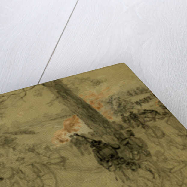 12th May Hancock and Wright fighting for the enemies rifle pits sketched from Lundmans house by Alfred R Waud