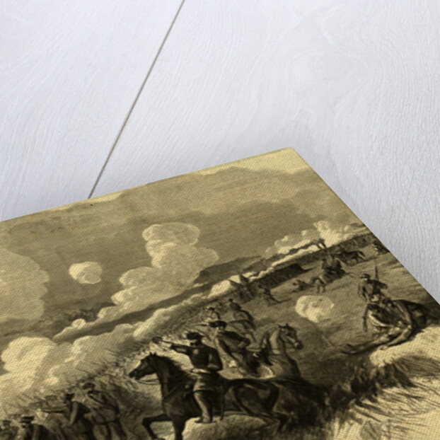 Colonel Burnside's brigade at Bull Run, First and Second Rhode Island, and Seventy-First New York Regiments, with their Artillery, Attacking the Rebel Batteries at Bull Run by Alfred R Waud