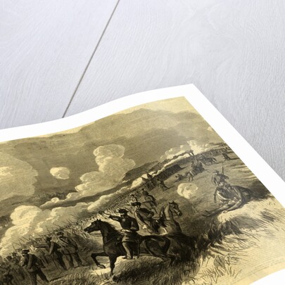 Colonel Burnside's brigade at Bull Run, First and Second Rhode Island, and Seventy-First New York Regiments, with their Artillery, Attacking the Rebel Batteries at Bull Run by Alfred R Waud