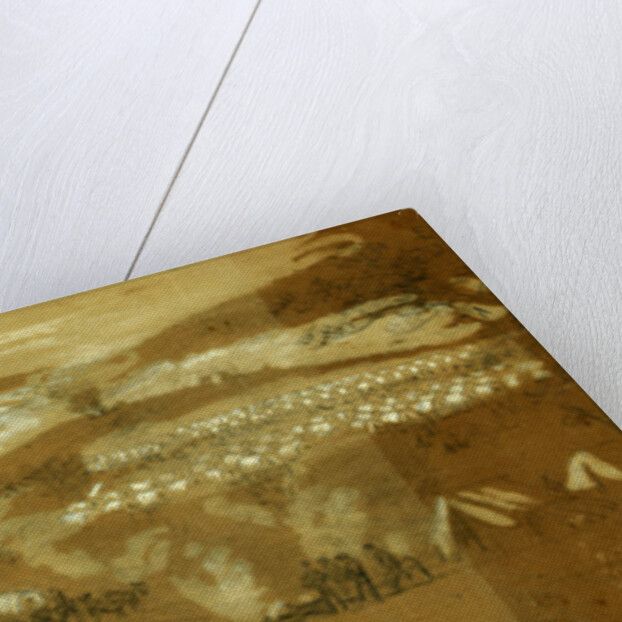 Sheridans Wagon Trains in the Valley. Early morning mist and smoke by Alfred R Waud