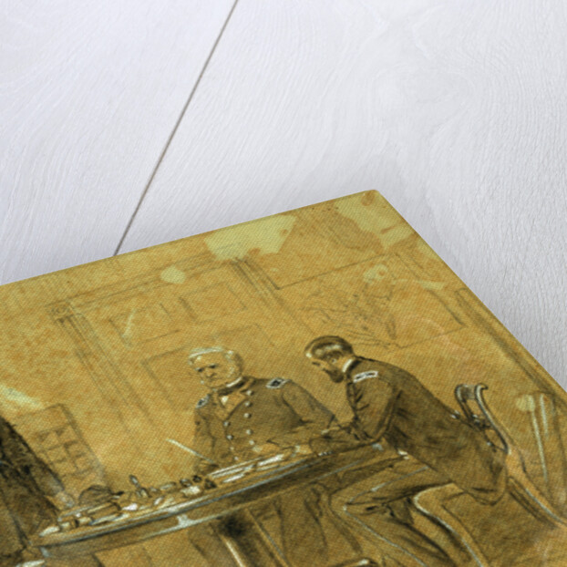 General Scott giving orders to his aides for the advance of the Grand Army by Alfred R Waud