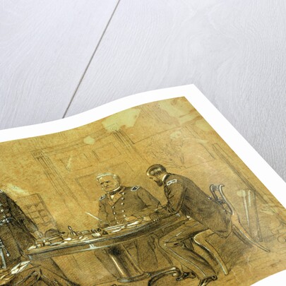 General Scott giving orders to his aides for the advance of the Grand Army by Alfred R Waud