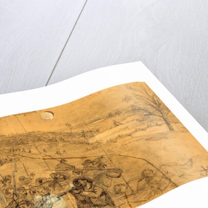 Capture of the fortifications on the Rappahannock at the Railway Bridge, by the right wing commanded by Genl. Sedgwick by Alfred R Waud