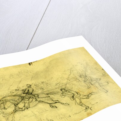 Rebel prisoners captured in the charge of Genl. Wrights Corps, running in by Alfred R Waud