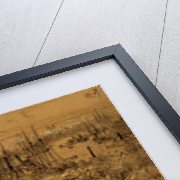 Camp at Cumberland with a view of the Pamunkey River full of gunboats and transports by Alfred R Waud