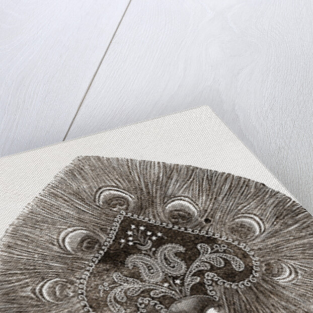 Embroidered Lamp-shade by Anonymous