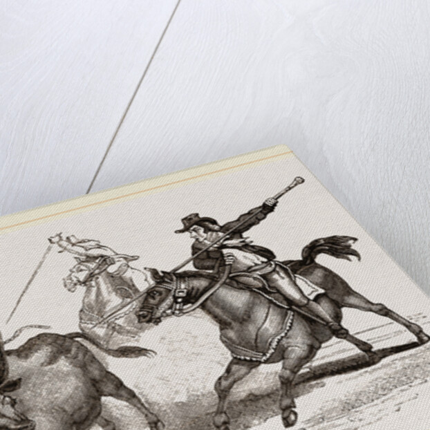 Driving Wild Cattle in the Maremma Italy by Anonymous