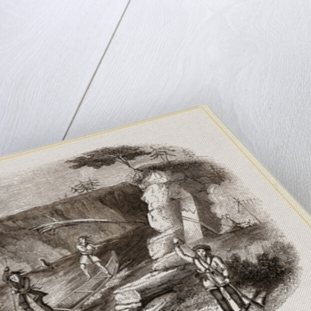 Chippeway Indian fishing USA America by Anonymous