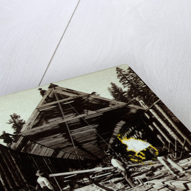 Constructing snow cover. Scene near the summit by Anonymous