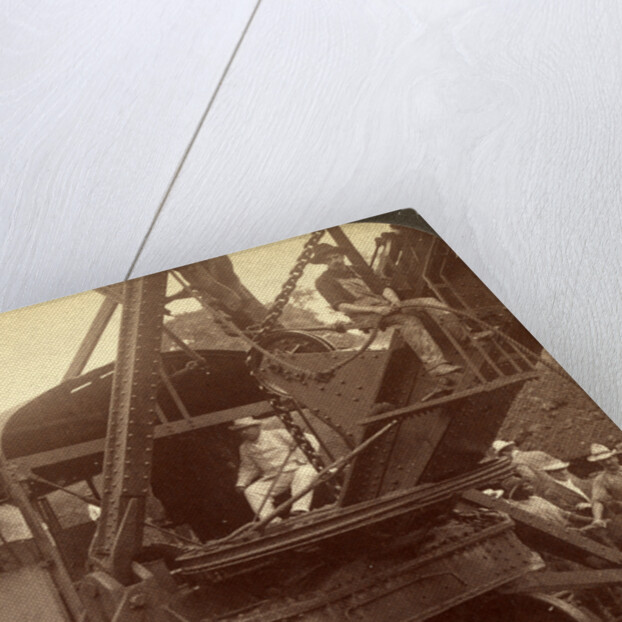 President Roosevelt running an American steam-shovel at Culebra Cut, Panama Canal by Anonymous