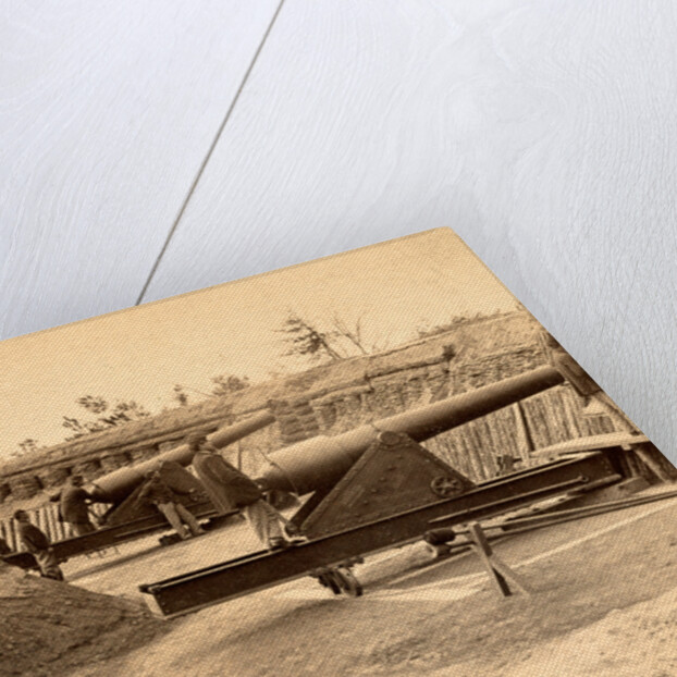 View in Water Battery, James River, Va. Ready to fire by Anonymous