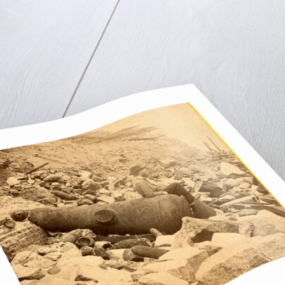 View of Fort Sumpte, showing a mingled mass of debris, shot, shell & bursted gun by Anonymous