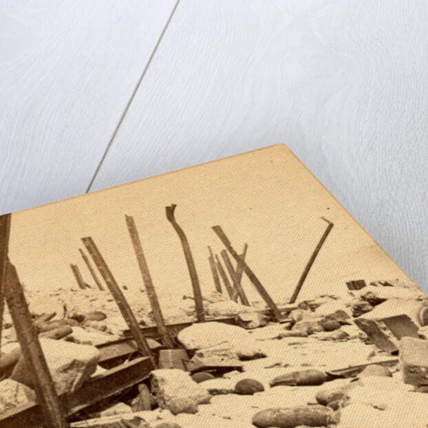 View of Fort Sumpte, showing the debris, shot, and shell by Anonymous