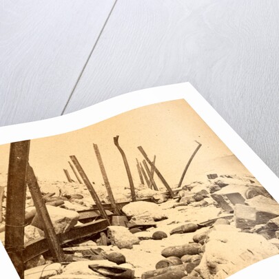 View of Fort Sumpte, showing the debris, shot, and shell by Anonymous