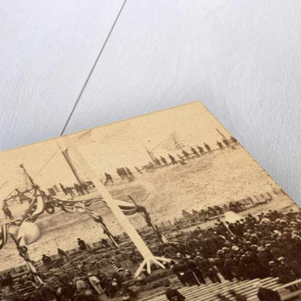 Interior of Fort Sumpte, Charleston Harbor, S.C., April 14th, 1865. Awaiting the arrival of Gen. Anderson and the invited guests to inaugurate the ceremony of raising the old flag by Anonymous